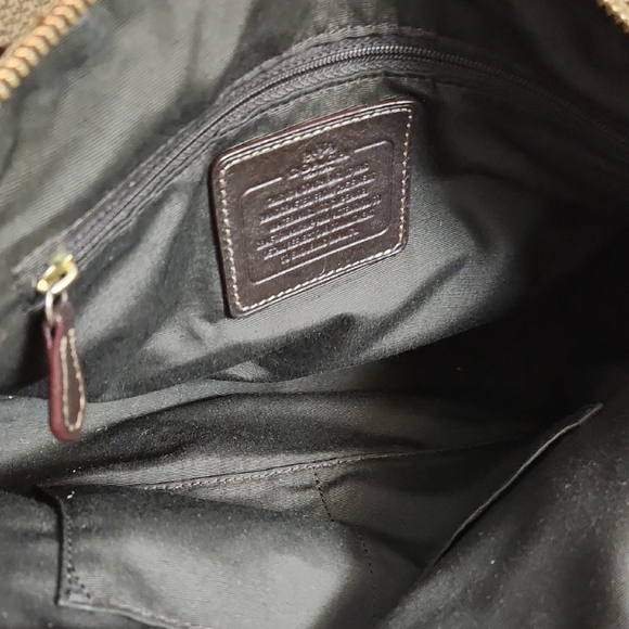 Coach Tan and Brown Signature Satchel - Picture 7 of 7
